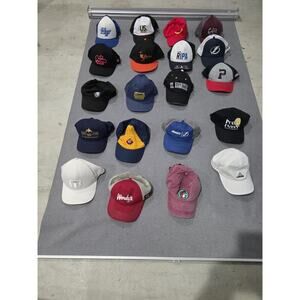 20 Vintage Trucker Hat Lot Snapback 80s 90s Y2K USA Advertising Promo Rope Cap